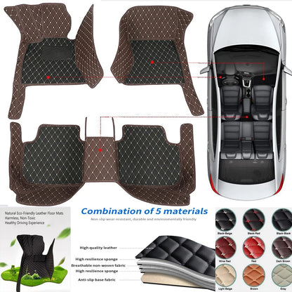 3D PU-leather Waterproof Custom Car Floor Mats For Toyota RAV4 2005-2025 Years Auto Carpets Coche Accessorie Liners