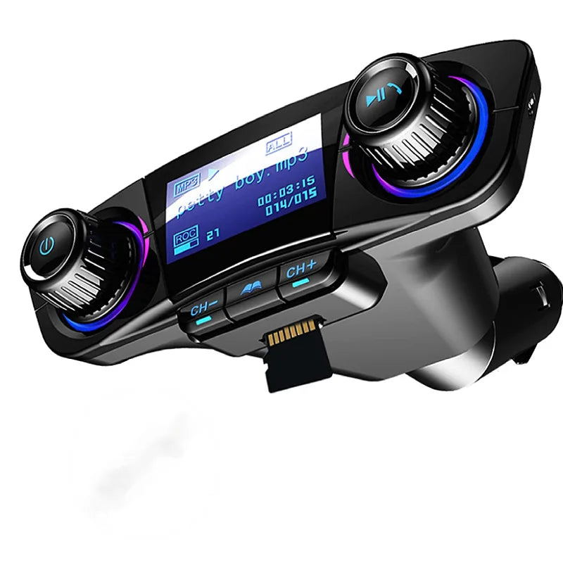 Car Bluetooth Charger FM Transmitter Mp3 Player Auto Wireless Handsfree Dual USB Charger LED Screen Bluetooth 5.0 Car Adapter