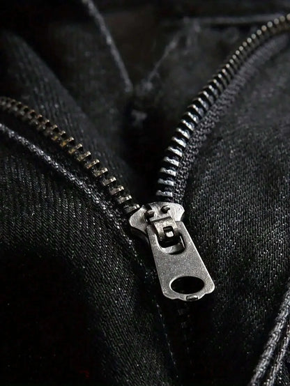 Trendy Black Slim Jeans For Man Original Y2K Drip Style Streetwear Denim No accessories or belts included