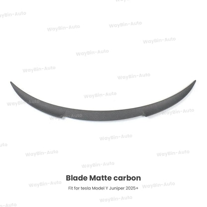 Matte Black  Rear Trunk Spoiler for Tesla Model Y Juniper 2025 - Easy Install Carbon Fiber Trim Blade Wing Body Kit Auto Tuning
