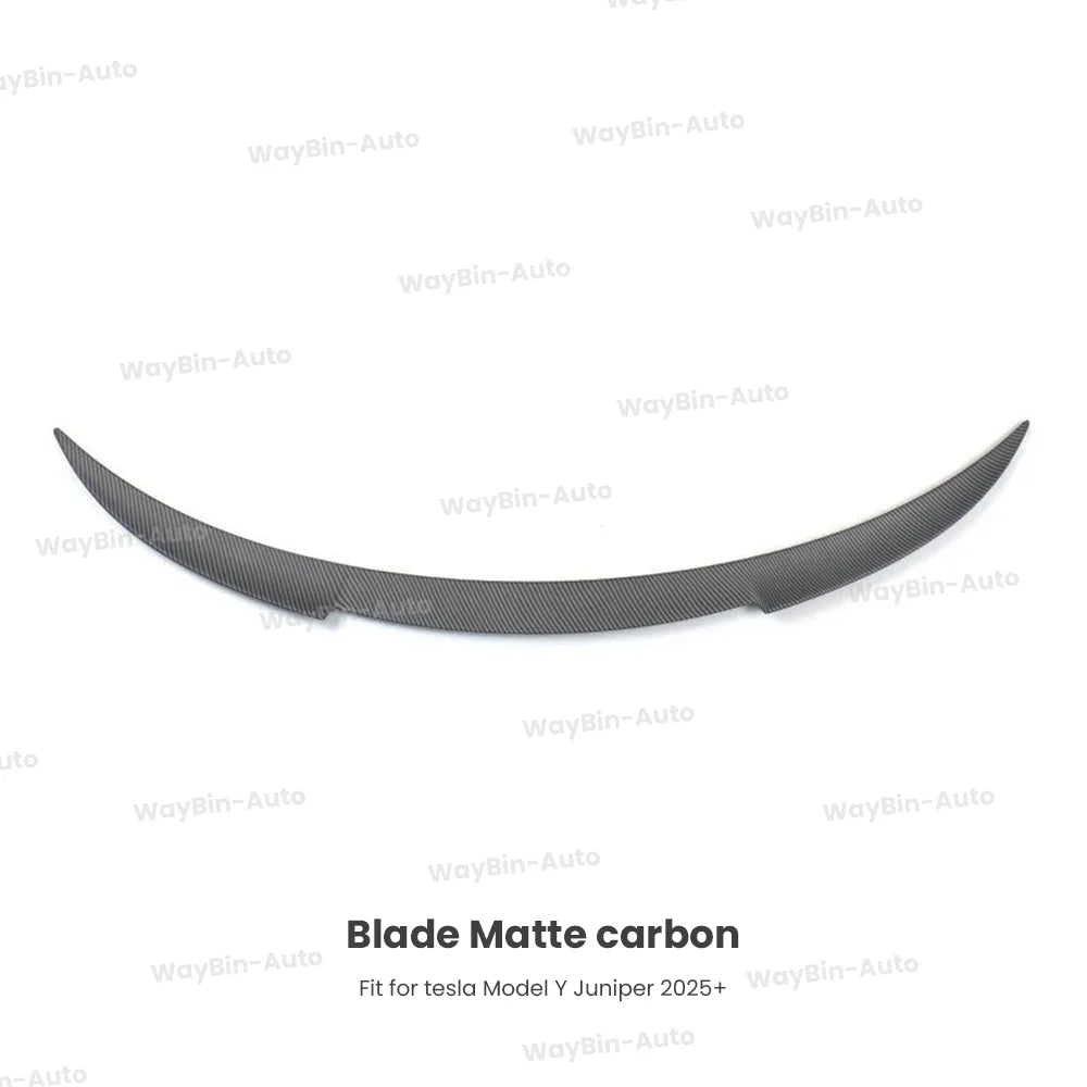 Matte Black  Rear Trunk Spoiler for Tesla Model Y Juniper 2025 - Easy Install Carbon Fiber Trim Blade Wing Body Kit Auto Tuning
