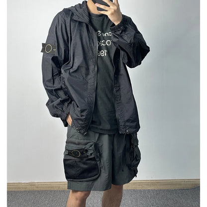 BPStone Self-Substitute Stone 24Ss Multi-Pocket Work Pants Waterproof Functional Loose Straight Outdoor Shorts