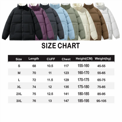 New Men's Parker Coat Logo Customized Printed Warm Casual Jacket Thickened Winter Coat Down Jacket Solid Color Fashion Jacket