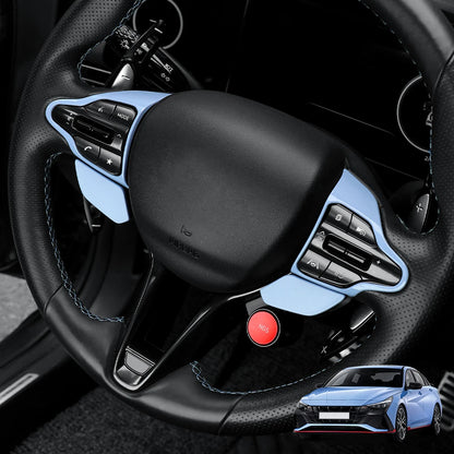 For Hyundai Veloster JS N 2019-2023 i30 N /CN7 N 2024 2025 Car Steering Wheel Button Frame Chin Decoration Cover Trim