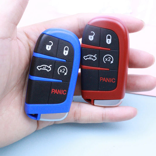 Car Key Fob Shell Case Housing for Jeep/Dodge/Chrysler/FIAT 300 500 500L 500X Toro Compass Renegade Charger Challenger Redeye