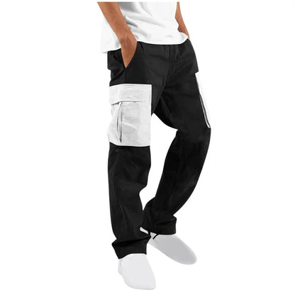 2026 spring autumn Men Multi-Pocket Cargo Trouser men Sports Casual straight pants Drawstring sweatpants Comfortable Cargo pants