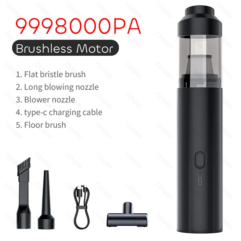 CENRR 9998000PA Car Vacuum Cleaner Strong Suction Powerful Wireless Portable Car Cleaner for Home Appliance Air Blower