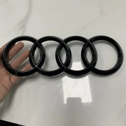 AUDI Q7 4 Ring Logo ABS Black 2010-2015 Car Hood Front Grill Rear Trunk Emblem Badge Sticker Quattro Sline Q7 Accessory refit