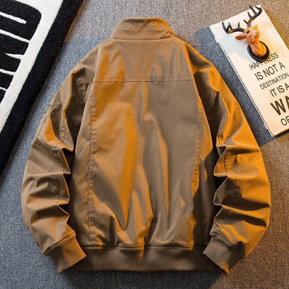 Men's Thickened Fleece Lined Flight Jacket Winter Warm Military Style Workwear Cotton Coat Outerwear Cleanfit Long Sleeve