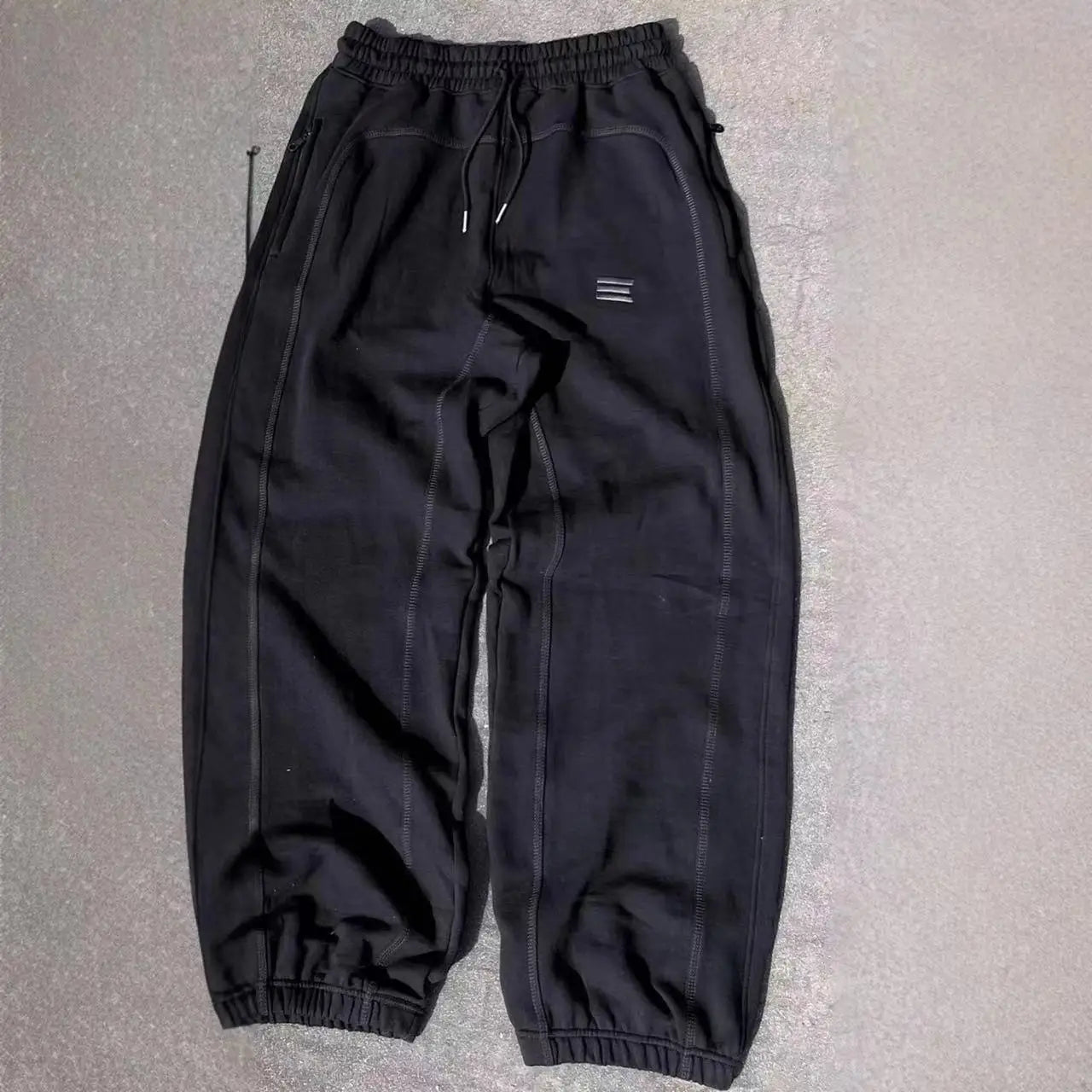 2025 New Men's Cotton Sweatpants Embroidered Three Bars Casual Style Long Pants Fashionable Sporty Trousers for Teens