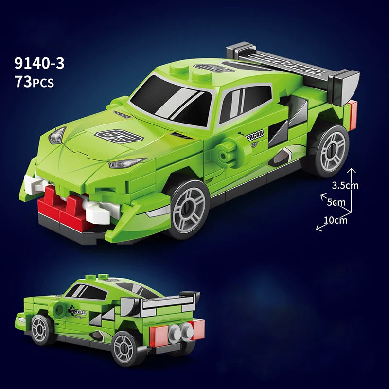 City Technique Speed Racing Car old Classic Sport Model Building Brick Super Racer Great Rally Vehicles Block Christmas gift Toy