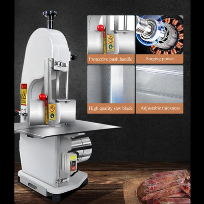 Stainless Steel Saw Bone Machine Commercial Electric Cutter Multi-function Frozen Meat Fish Ribs Slicers Cutting Machine