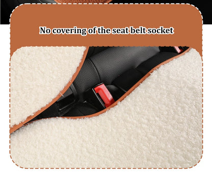 Funny Puppy Car Seat Cover 2025 New Autumn Fleece Fabric PU Leather Warm Comfortable Quick Installation Fits Most Cars