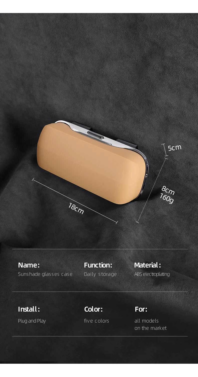 Car Emblem Sun Visor Glasses Case Sunglasses Storage Gift Box For Mercedes Benz AMG GLC W203 W206 W220 W205 W211 W212 W201 W210