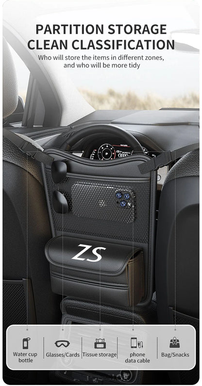 Car Organizer For MG ZS Seat Storage Box Car Hanging Storage Bag Tissue Box Car Stowing Tidying Storage Pocket