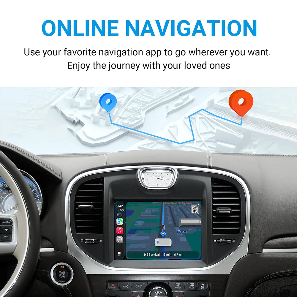 Wireless CarPlay Android Auto Retrofit Kit Decoder Box For Chrysler 300 Series 2011 2012 2013 2014 2015 2016