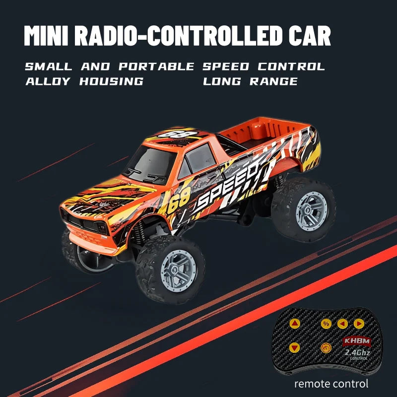 Top RC Car MINI Alloy 1/64 Remote Control Car Convenient to Carry 60 Minutes of Work Time Children's Gifts Electronic Toys