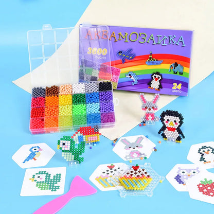 DIY Water Fuse Beads Kit, Magic Spray Beads Set for Kids, Educational Craft Toy with Accessories