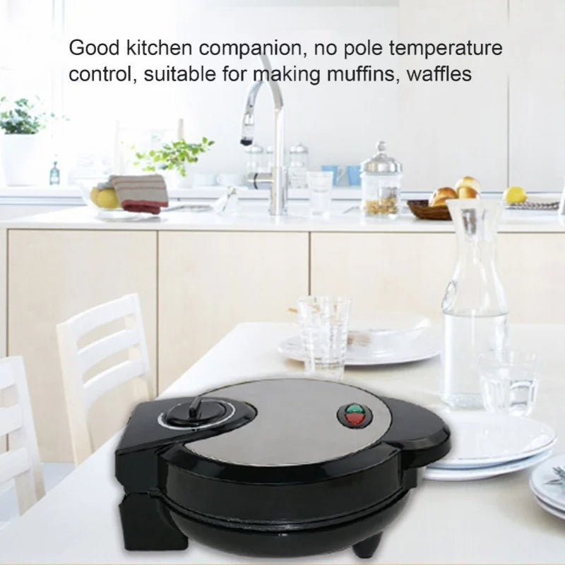 Waffle Maker Multifunctional Food Grade Safe Prevents Stick Round Waffle Maker Machine With Temperature Control