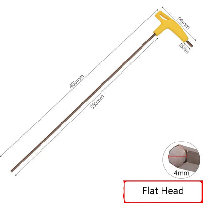 400mm Length 3-10mm Hex Key Wrench  T-Handle Spanner Flat/Ball Head Socket Screwdriver Allen Hex Wrench Hand Tool Extra Long Arm