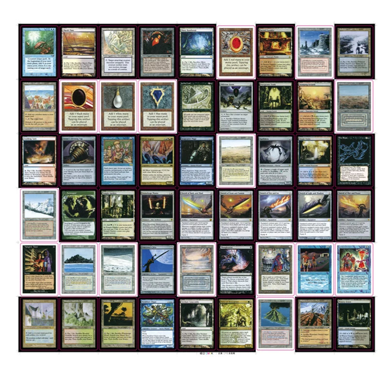 216 Pcs Black Core Cards P9 Dual Land Fetch Land Shock Lands  Proxy MTG Cards