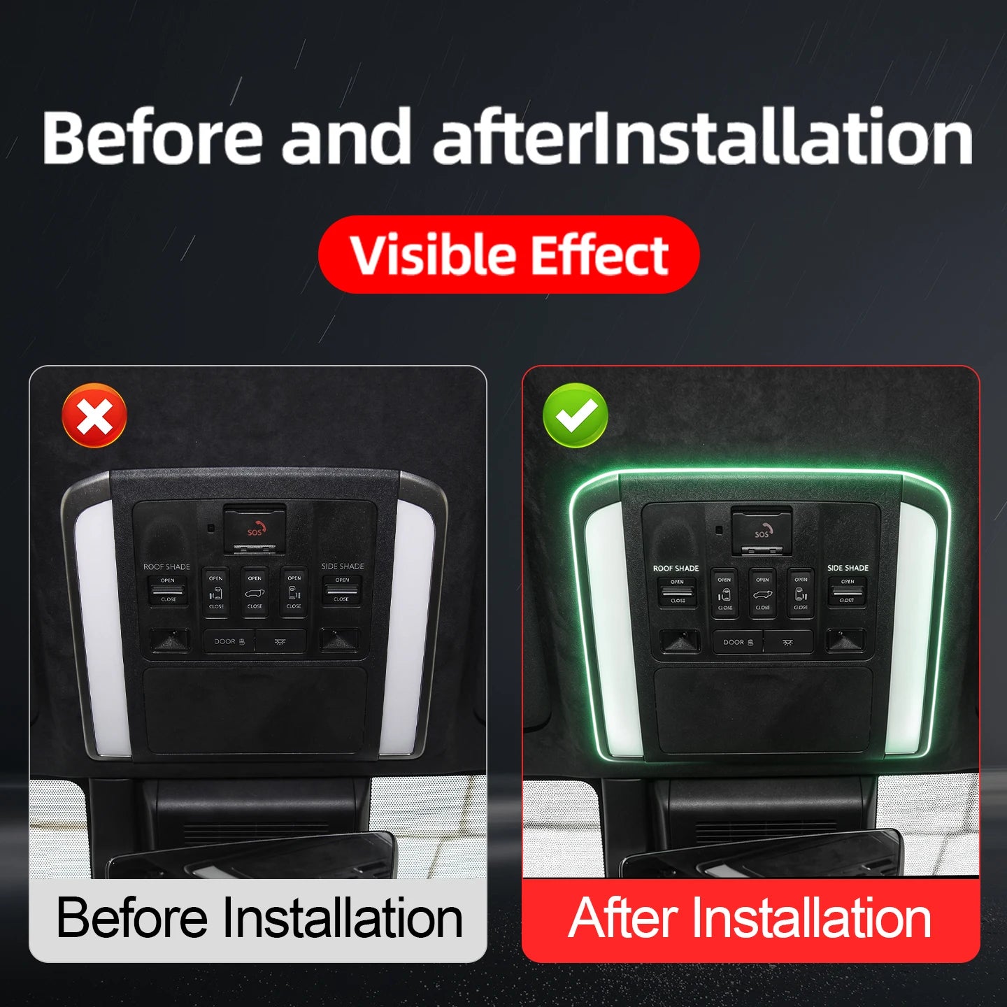 For 2024-2026 40 Series Toyota Alphard Vellfire Reading Light Ambient Light Frame Interior Upgrade Accessories