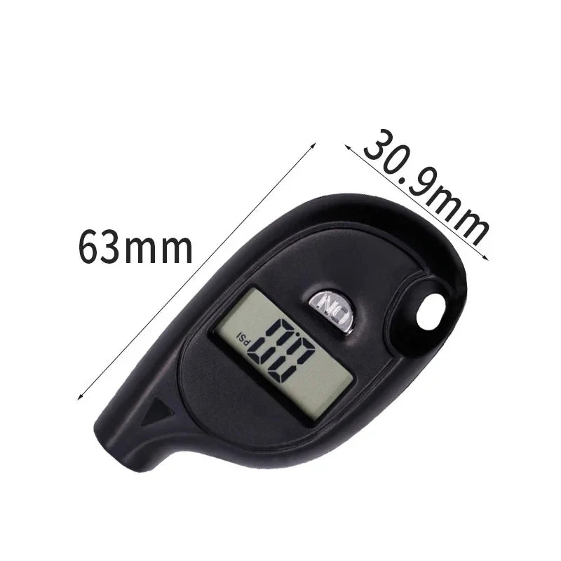 1-4Pcs Keychain Style Tire Gauge Digital Lcd Display Tester Gauge Car Tire Pressure Test Meter Car Motorcycle Tyre Diagnostic