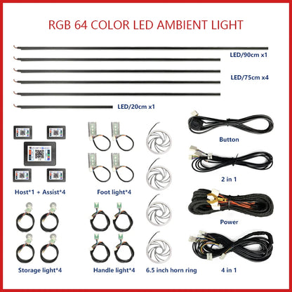 22 In1 Car Acrylic LED Ambient Lights For For Nissan Altima Rogue Clio Kaptur Eclipse For BMW F30 F31 F10 F11 F07 F18 G30 G38