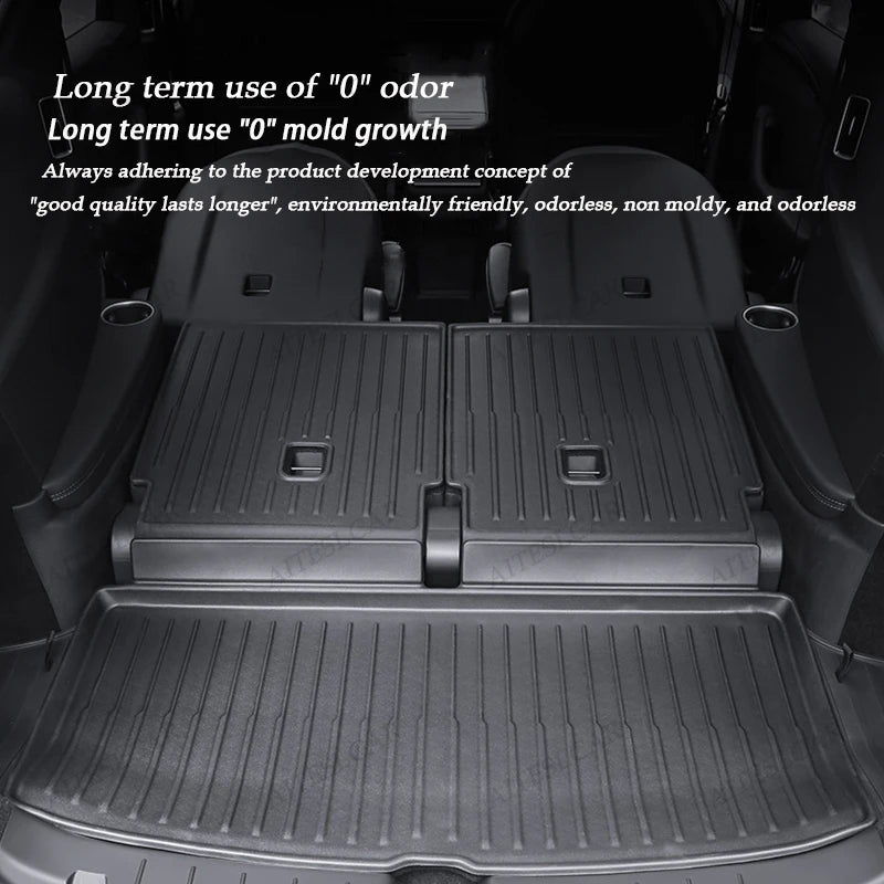 For Tesla Model Y L Whole TPE Floor Mats Four Seasons Waterproof Anti-Slip Mat Foot Pads Model YL Rear Trunk Mat Car Accessorie