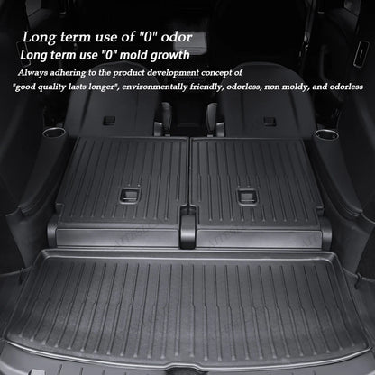For Tesla Model Y L Whole TPE Floor Mats Four Seasons Waterproof Anti-Slip Mat Foot Pads Model YL Rear Trunk Mat Car Accessorie