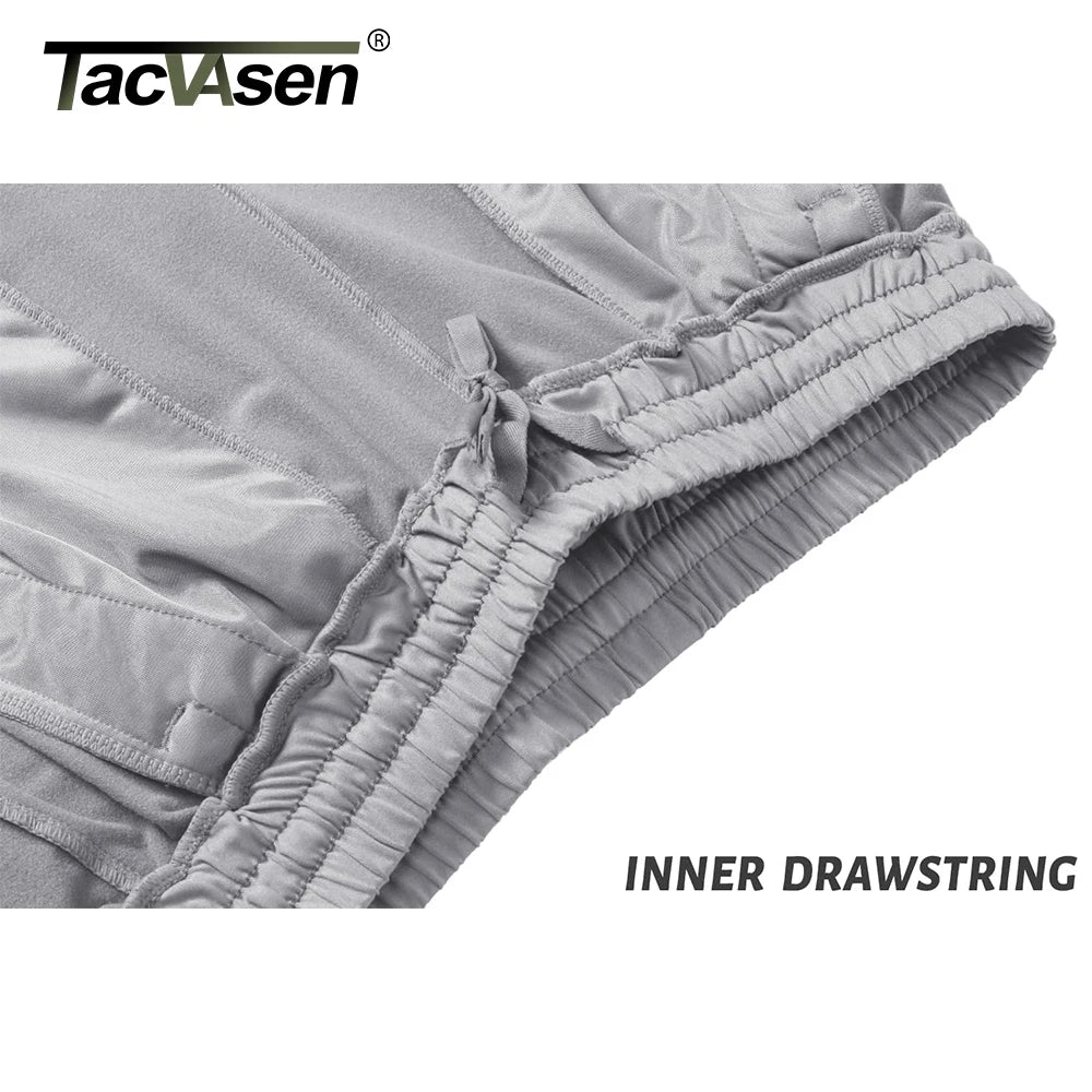 TACVASEN Men's Fleece Lined Track Pants Fall Winter Thermal Warm Jogger Pants Waterproof Workout Casual Drawstring Sweatpants