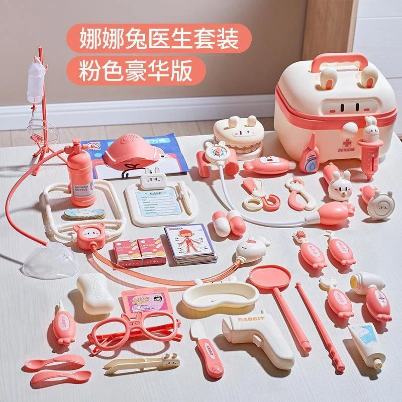 Kids Doctor Play Set Medical Kit Toys Educational Role Play Gift with Stethoscope Syringe Dentist Tools for Boys & Girls