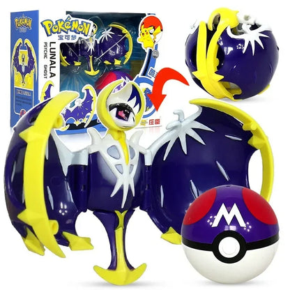 Pokemon Pokeball Figure Pikachu Dragonite Lapras Psyduck Mewtwo Gyarados Solgaleo Lunala Eevee Poke Ball Toy Kids Birthday Gift