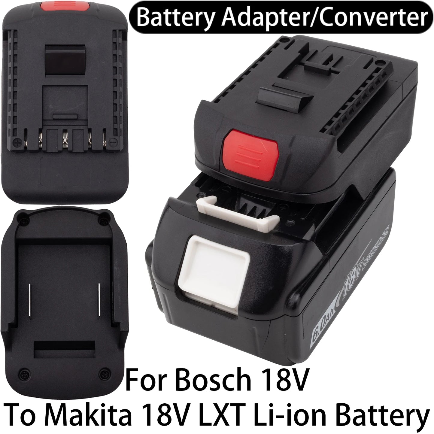 Battery Adapter For Bosch 18V Li-ion Tool To Makita 18V LXT Li-ion Battery Adapter Converter Power Tool Accessory