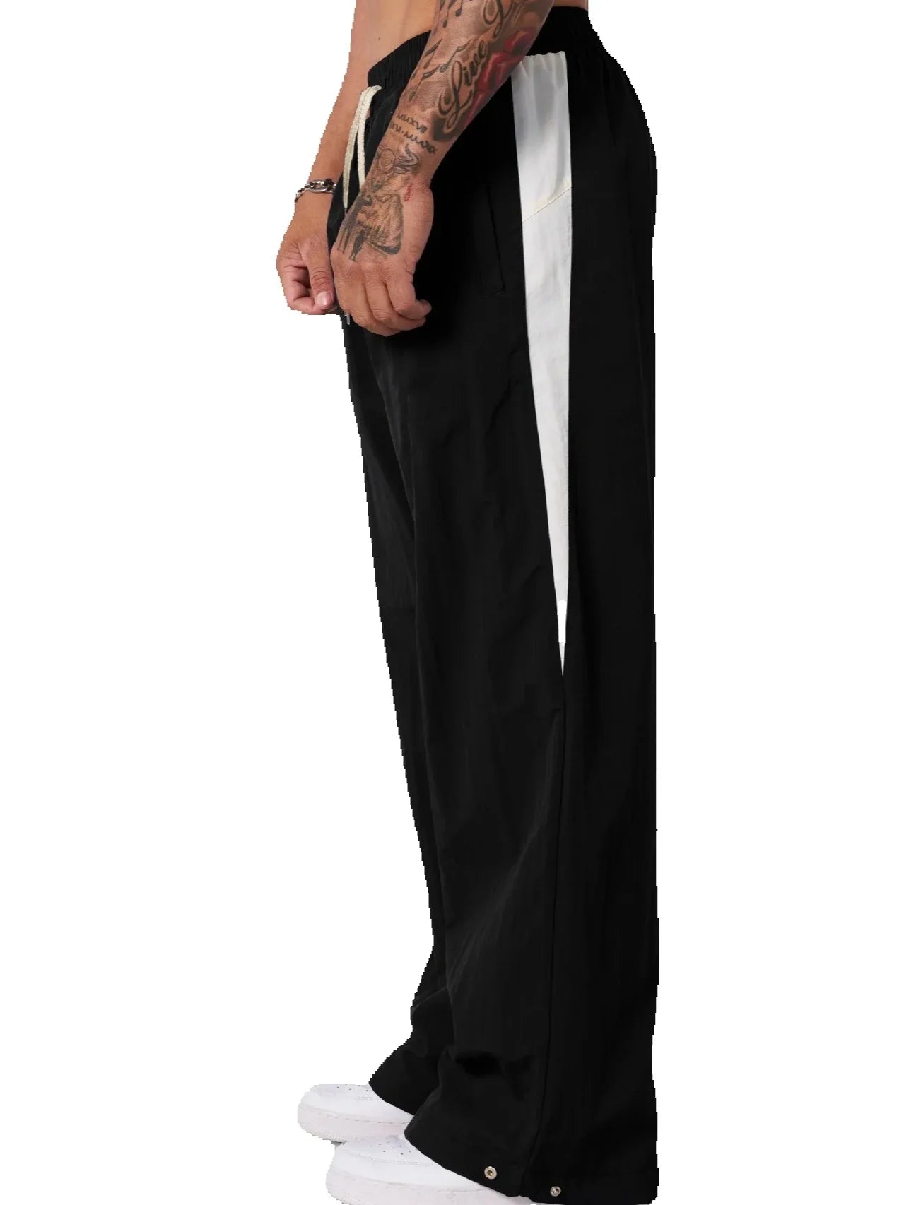 Autumn New Arrival Casual Pants Men's Loose Cotton Casual Pants Wide-Leg Fashion Patchwork Sports Long Pants American Sportswear