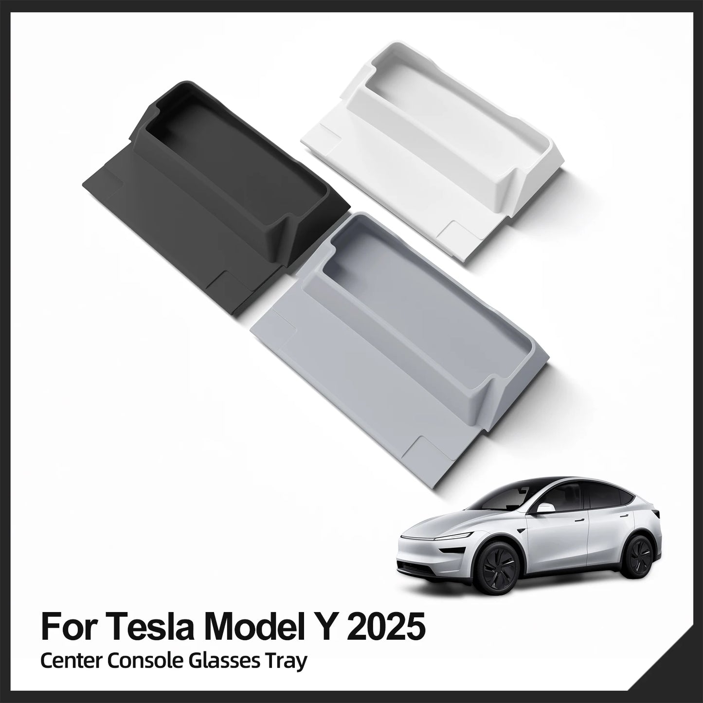 for Tesla Model Y Launch/Juniper 2025 Center Console Armrest Storage Box Glasses Tray Organizer Car Interior Accessories