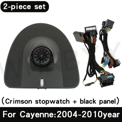 For Porsche stopwatch 2004-2010 Cayenne 955 stopwatch clock dashboard modification compass instrument panel interior accessories