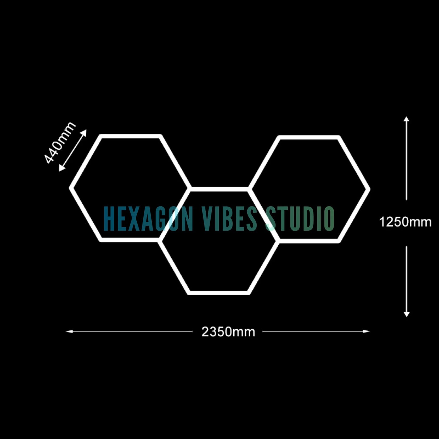 Garage Hexagon LED Light 50000H 6500K Ultra Bright for Home Gym Barbershop Car Detailing Bar Basement Workshop Ceiling Lighting