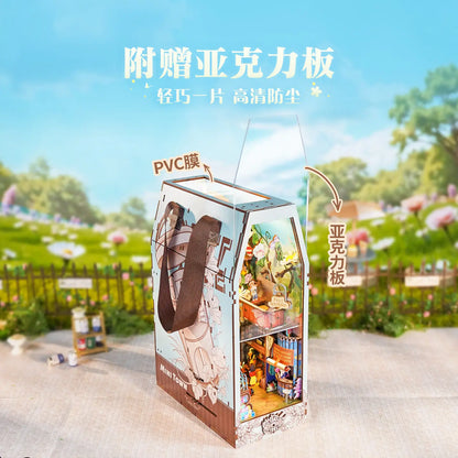 Tonecheer Mini Town Monster Carnival Wooden Puzzle Building Blocks Diorama Model Kit 3D Wooden Gift Toy Dollhouse Decoration