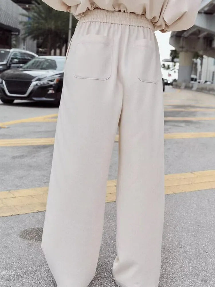 Women's Pilot Jacket Coat High Waist Commute Line Decor Straight Leg Pants Two Piece Set Long Sleeve Stand Collar Jacket