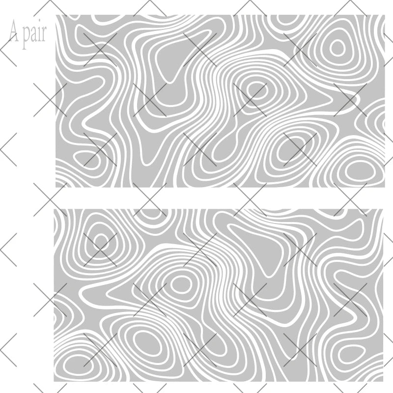 Topography Map A Pair Car Sticker for Triangular Window Decoration Universal All Vehicles Accessories PVC Waterproof Vinyl Decal