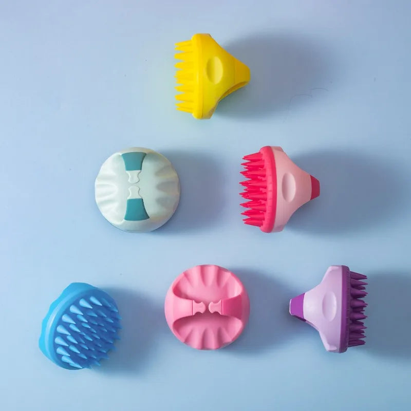 Shampoo Head Scalp Massage Brush Silicone Soft Skin Friendly Hair Washing Massager Comb SPA Massage Brush Beauty Hair Tool Salon