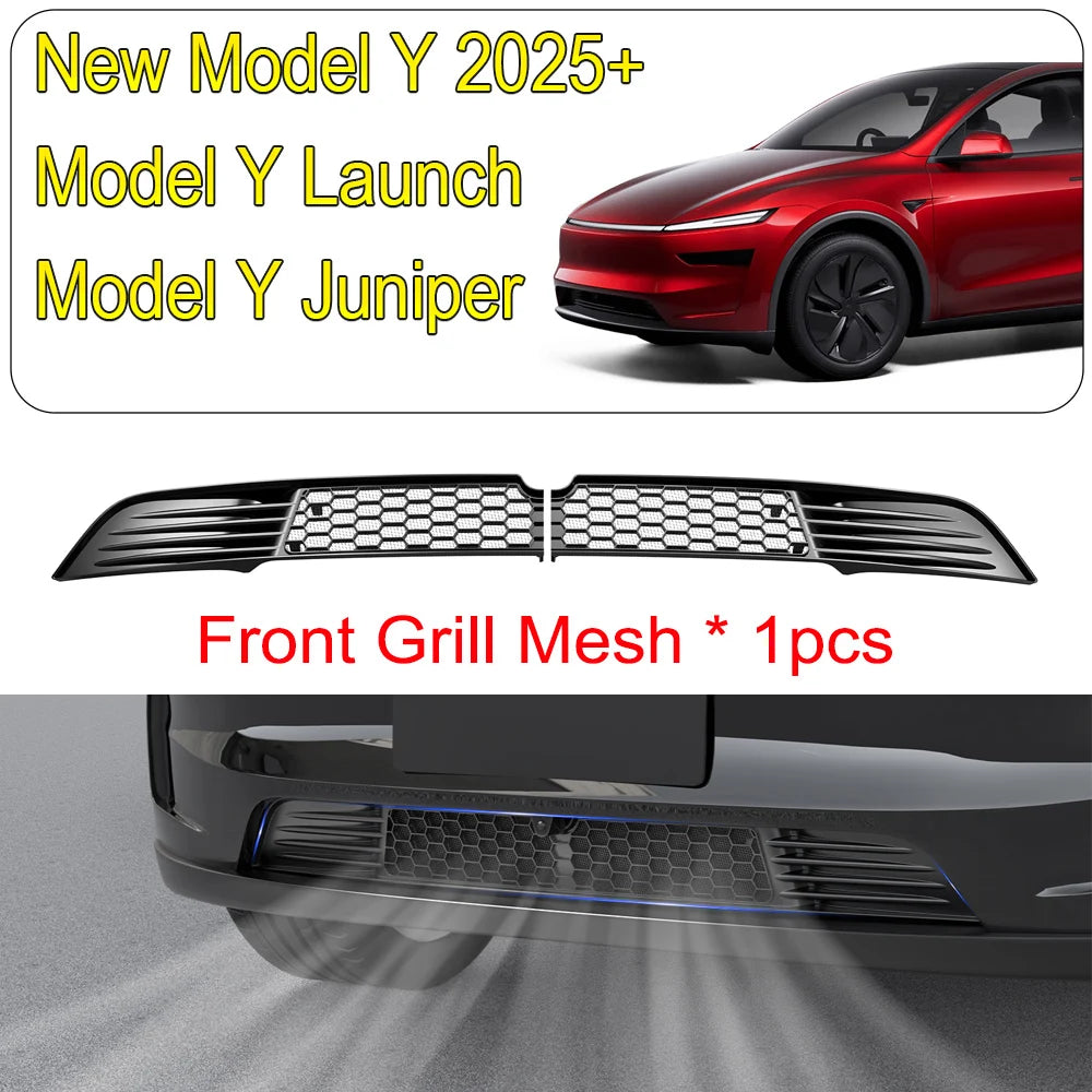 Grille Mesh Inserts for Tesla Model Y Juniper Model Y Premium and Model 3 2026 Front Bumper Air Inlet Vent Cover Accessories