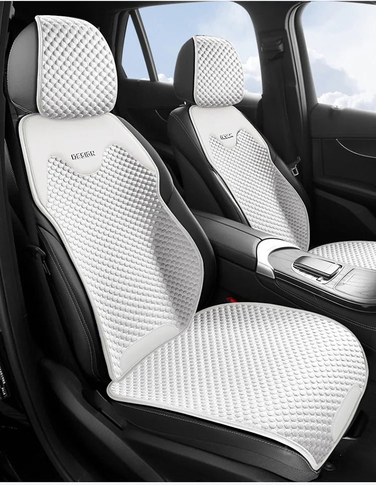 Universal Ice Silk Car Seat Cushion Breathable Seat Cover Sweat Absorption Cool Cushion Universal Split Single Sitting Rear Set