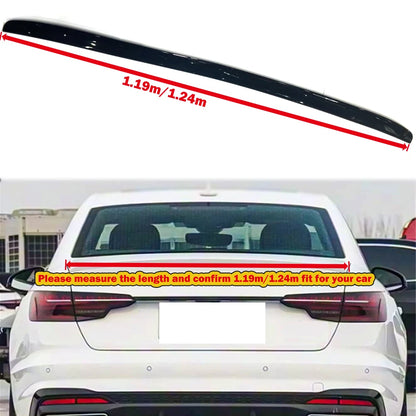Universal Rear Trunk Boot Lip 1.19m/1.24m Rear Wing Lid Spoiler For Sedans Glossy Black Car Body Kit Accessory
