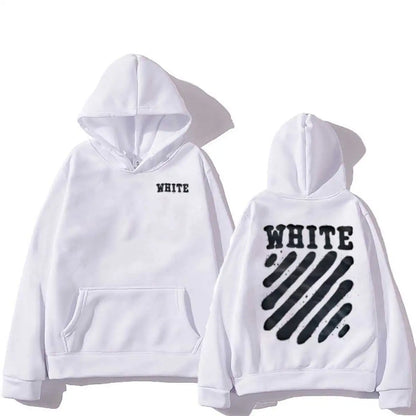 Autumn and Winter Simple Men's Hoodie New Striped Letter Graphic Printing Casual Sports Long-sleeved Pullover Sweater Y2K