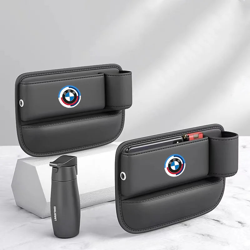 Car Front Seat Crevice Storage Box Pocket With Cup Holder for BMW E30 E34 E36 E39 E46 E52 E53 E60 E61 E62 E70 E83 Accessories