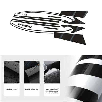 Glossy Black PVC Car Window Decorative Strip Sticker for Volkswagen CC 2009-2018 Exterior Protection Accessory