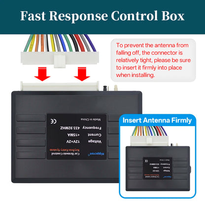 HIPPCRON 12V Car Auto Remote Central Kit Door Locking And Unlock Universal Vehicle Keyless Entry System with 2 Remote Control