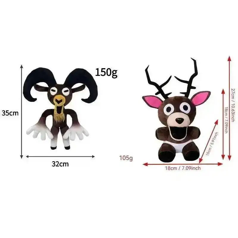 2026 New 99 Nights In The Forest Plush Game Merchandise Brown Stand And Sit Elk Deer White Owl Stuffed Doll Pillow For Kid Gifts